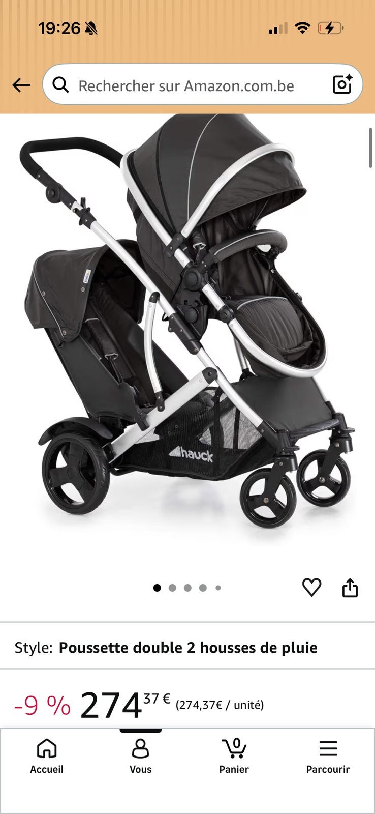 Poussette double, Enlèvement, Utilisé, Poussette, Autres marques