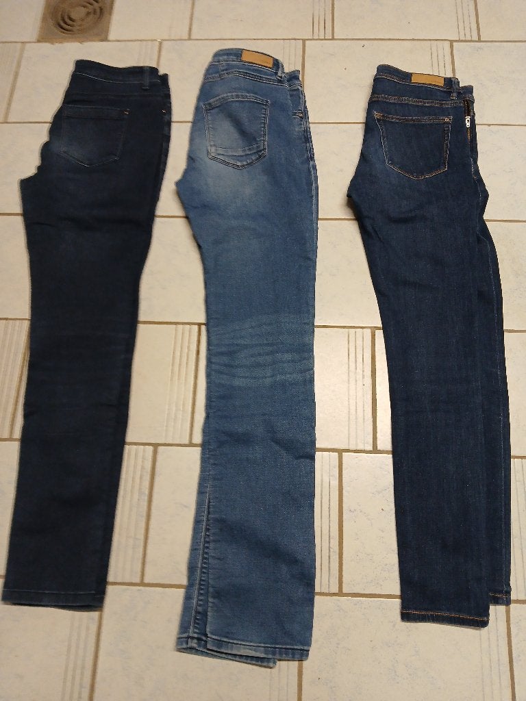 3 jeansbroeken - goede staat - maat 38/40, Ophalen, Maat 38/40 (M), Overige kleuren, Lang