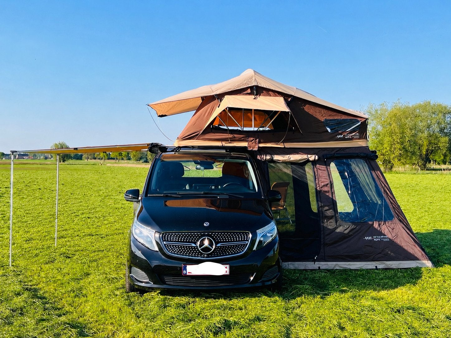 Daktent met ondertent + Luifel, Caravans en Kamperen, Tenten, Ophalen, Zo goed als nieuw