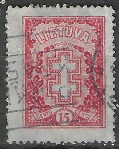Lituanie 1929/1931 - Yvert 285 - Croix de Vytis (ST), Envoi, Pologne, Affranchi