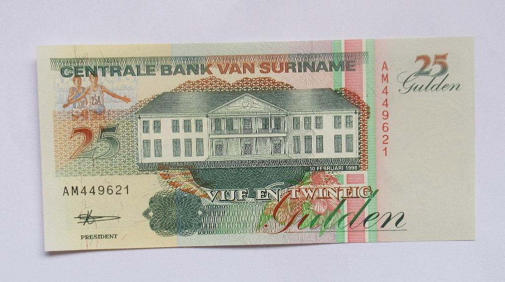 Suriname  25 Gulden 1998 , Timbres & Monnaies, Billets de banque | Amérique, Envoi