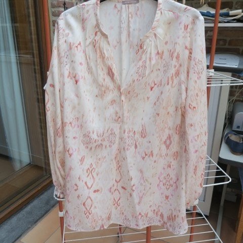 Blouse nieuw zijde print Hemisphere mt 42, Maat 42/44 (L), Nieuw, Ophalen of Verzenden, Meerkleurig