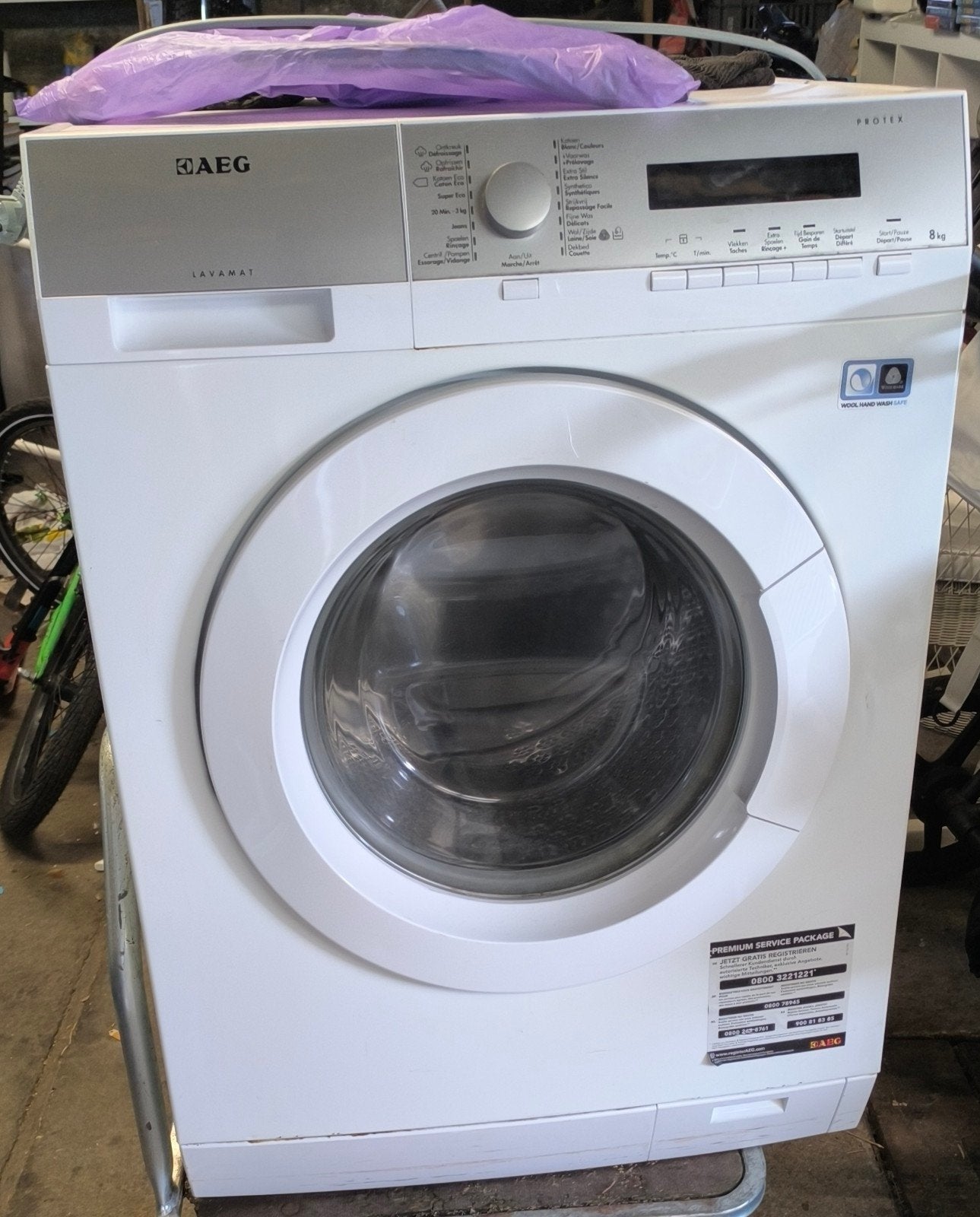 wasmachine aeg 8kg, Ophalen