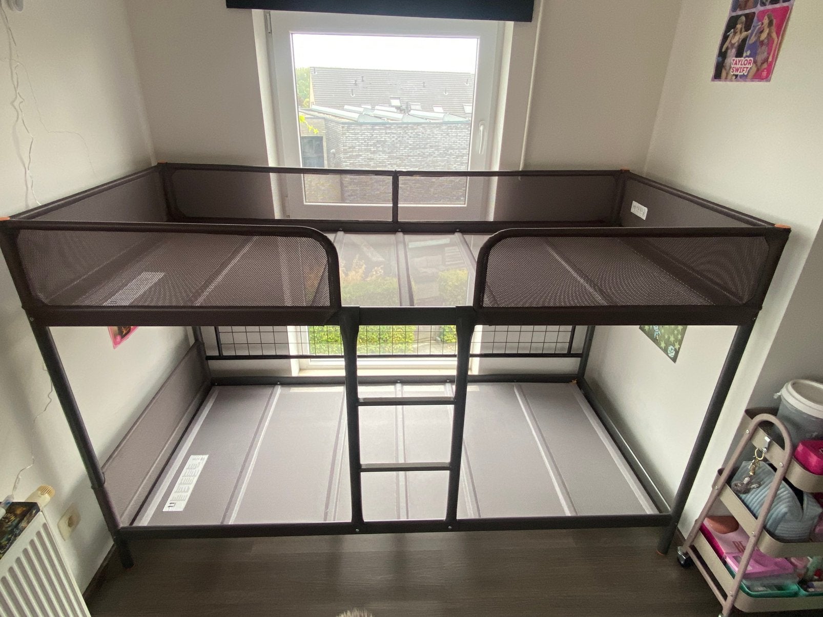 Lit superposé gris foncé pour 2 pers. IKEA Tuffing 90x200, Maison & Meubles, Chambre à coucher | Lits superposés & Lits mezzanines
