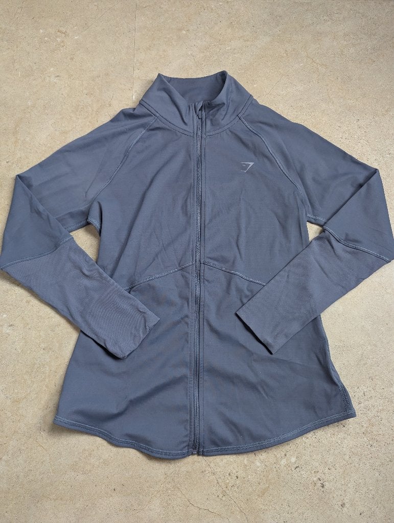 Grijze Gymshark-jas, Kleding | Dames, Sportkleding, Verzenden, Maat 36 (S), Grijs, Gymshark