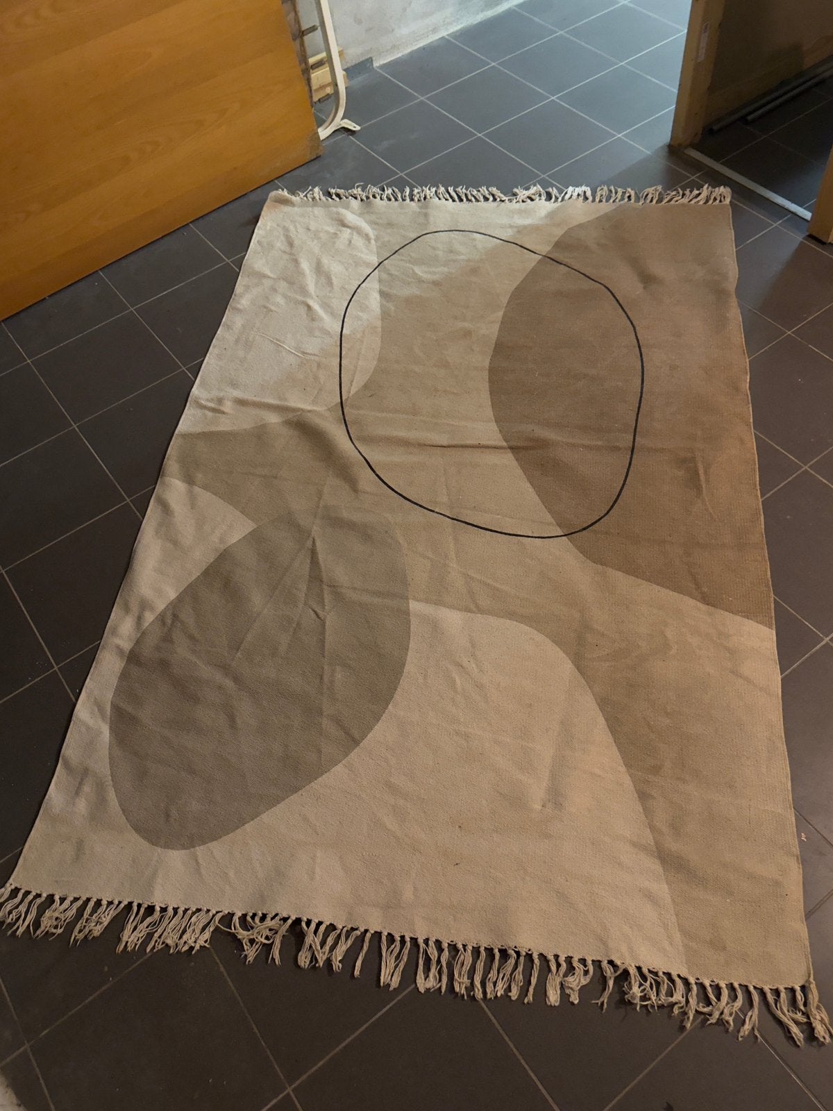 Tapijt H&M home, Ophalen, Gebruikt, 150 tot 200 cm, Crème