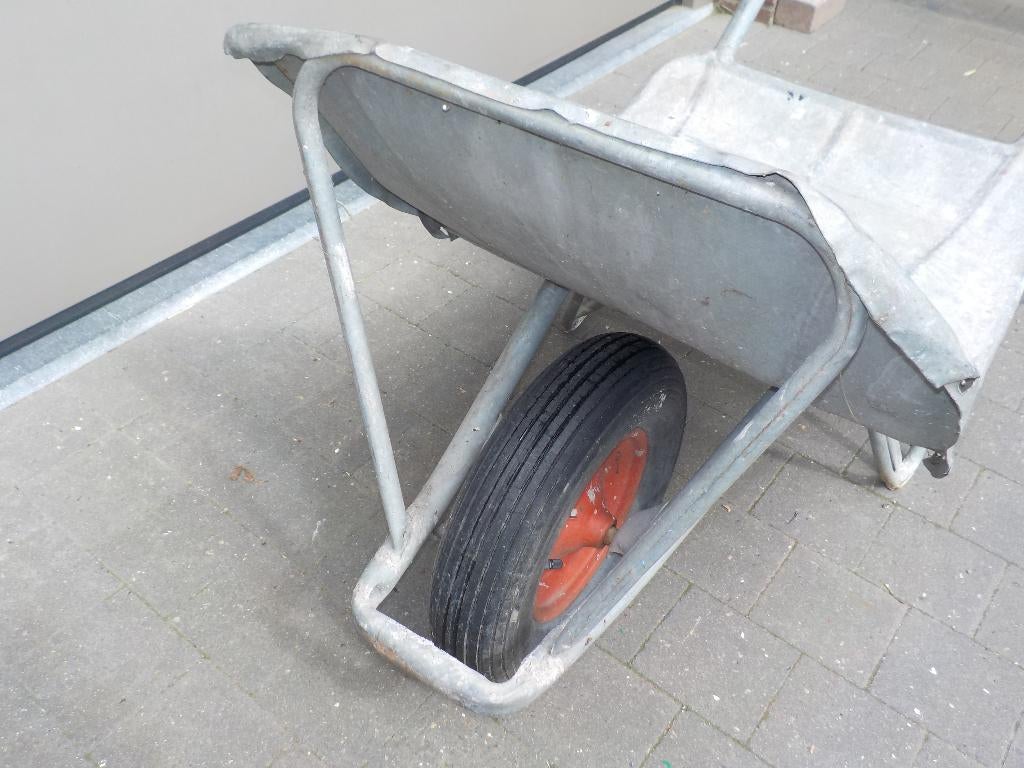 Gegalvaniseerde platte kruiwagen, Ophalen, Eenwielig