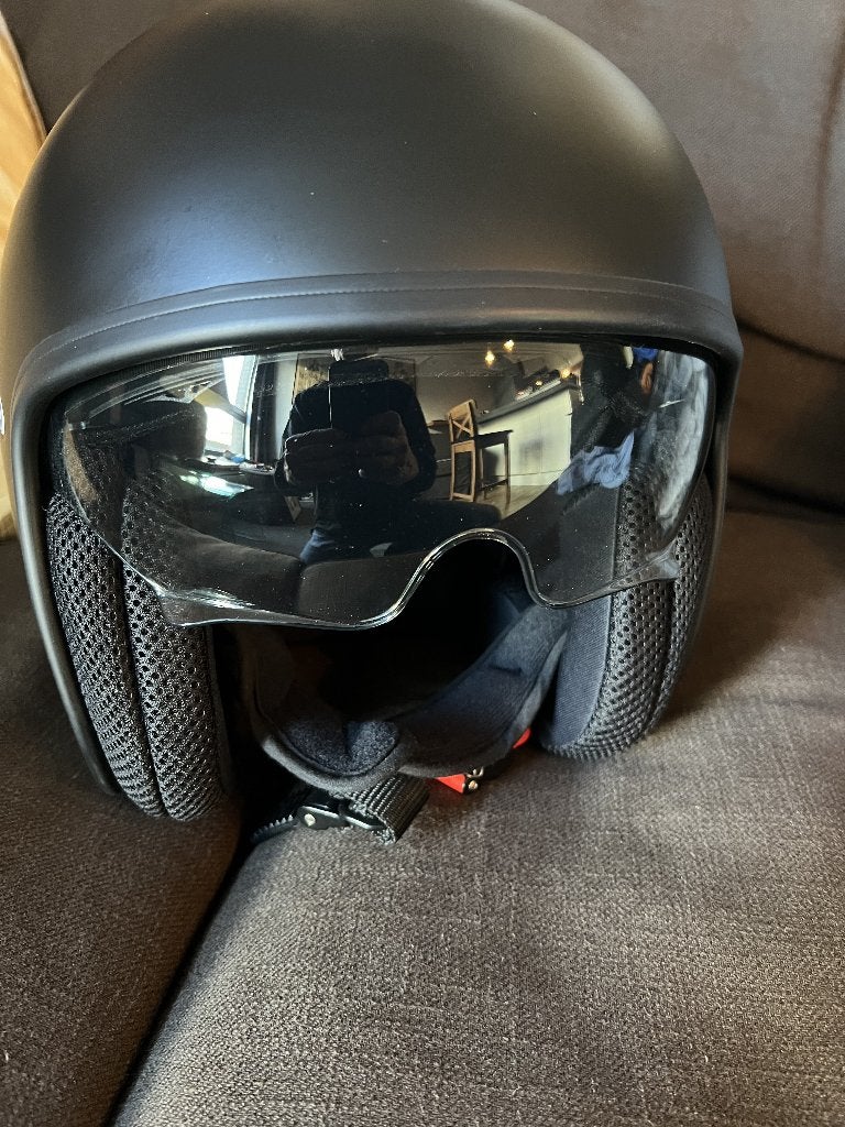 Casque moto retro à visière intégrée, Motos, Autres marques, Femmes, Enlèvement, Neuf, sans ticket