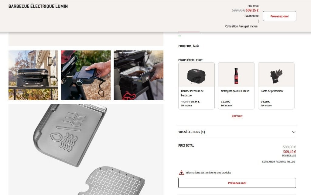 barbecue lumin + facture + kit supplémentaire, Enlèvement, Comme neuf, Barbecook