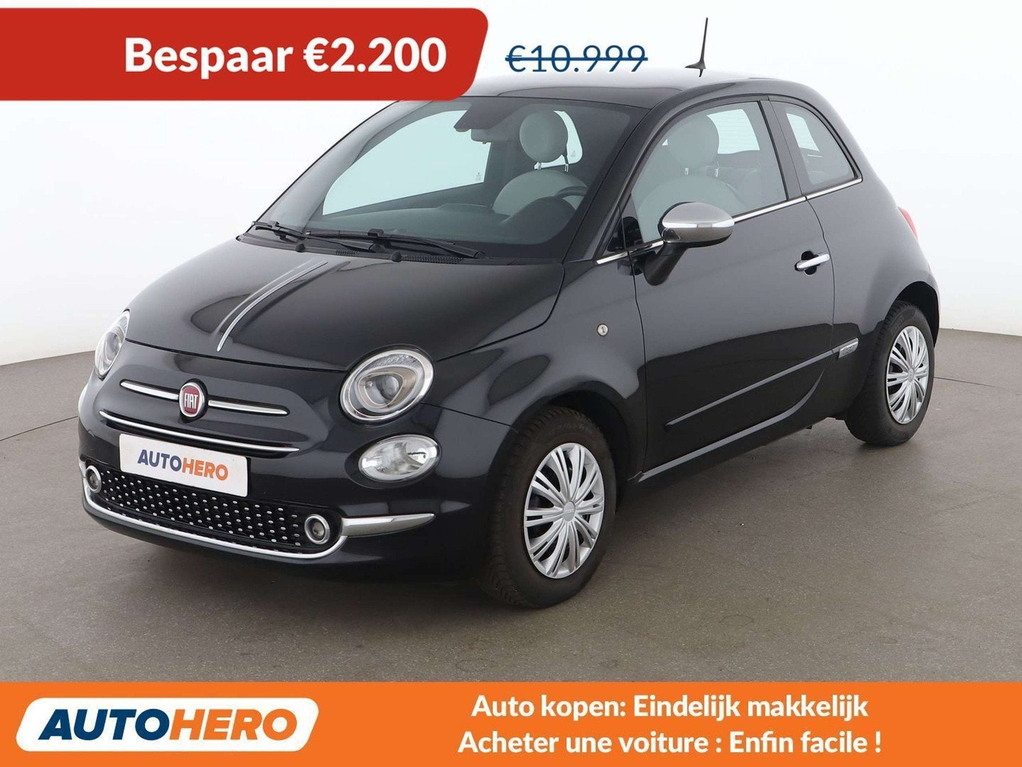 Fiat 500 1.2 Star (bj 2020), Auto's, Voorwielaandrijving, 4 zetels, Gebruikt, Start-stop-systeem