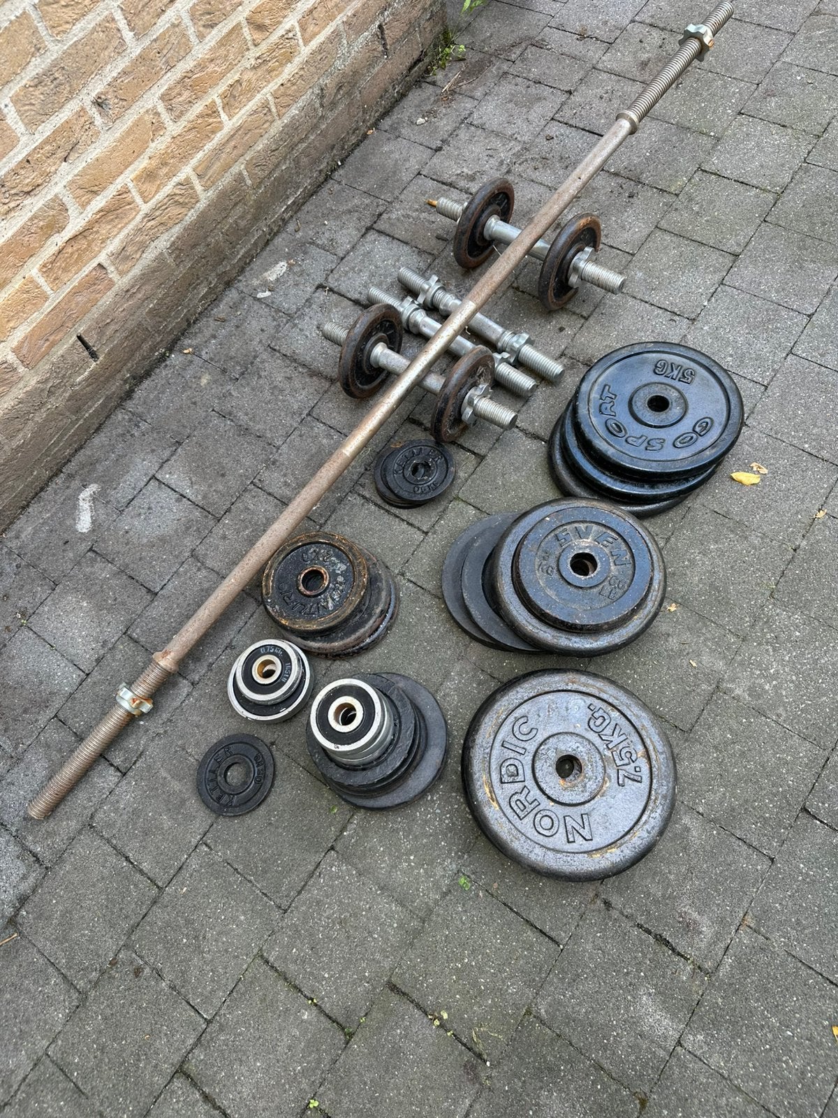 Losse gewichten en halters, Sport en Fitness, Ophalen, Gebruikt