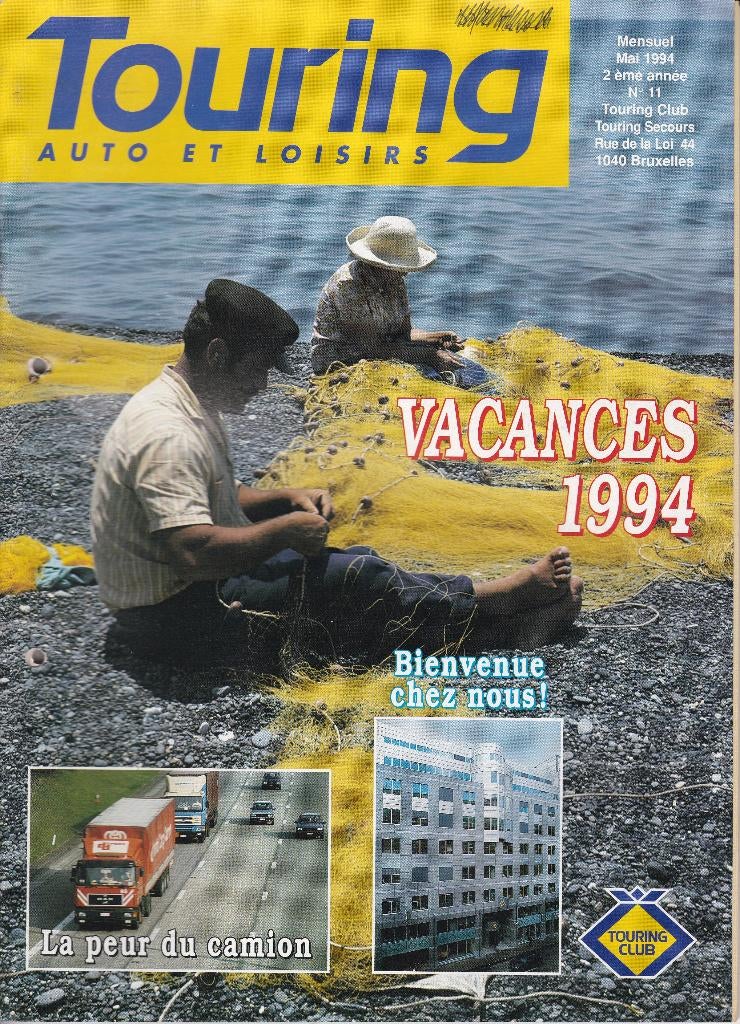 revues TOURING  nr 1 à 16 (7/1993 - 10/1994), Ophalen of Verzenden, 1980 tot heden, Tijdschrift