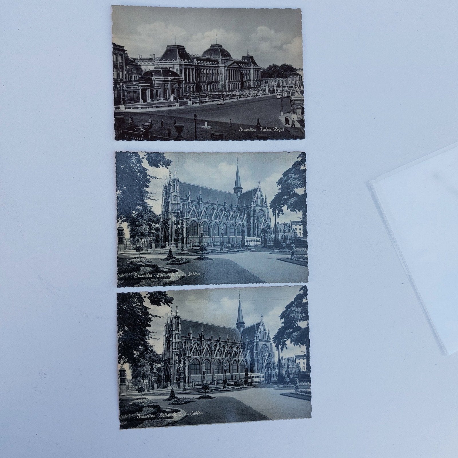 3 oude niet gelopen postkaarten van Brussel, Enlèvement ou Envoi