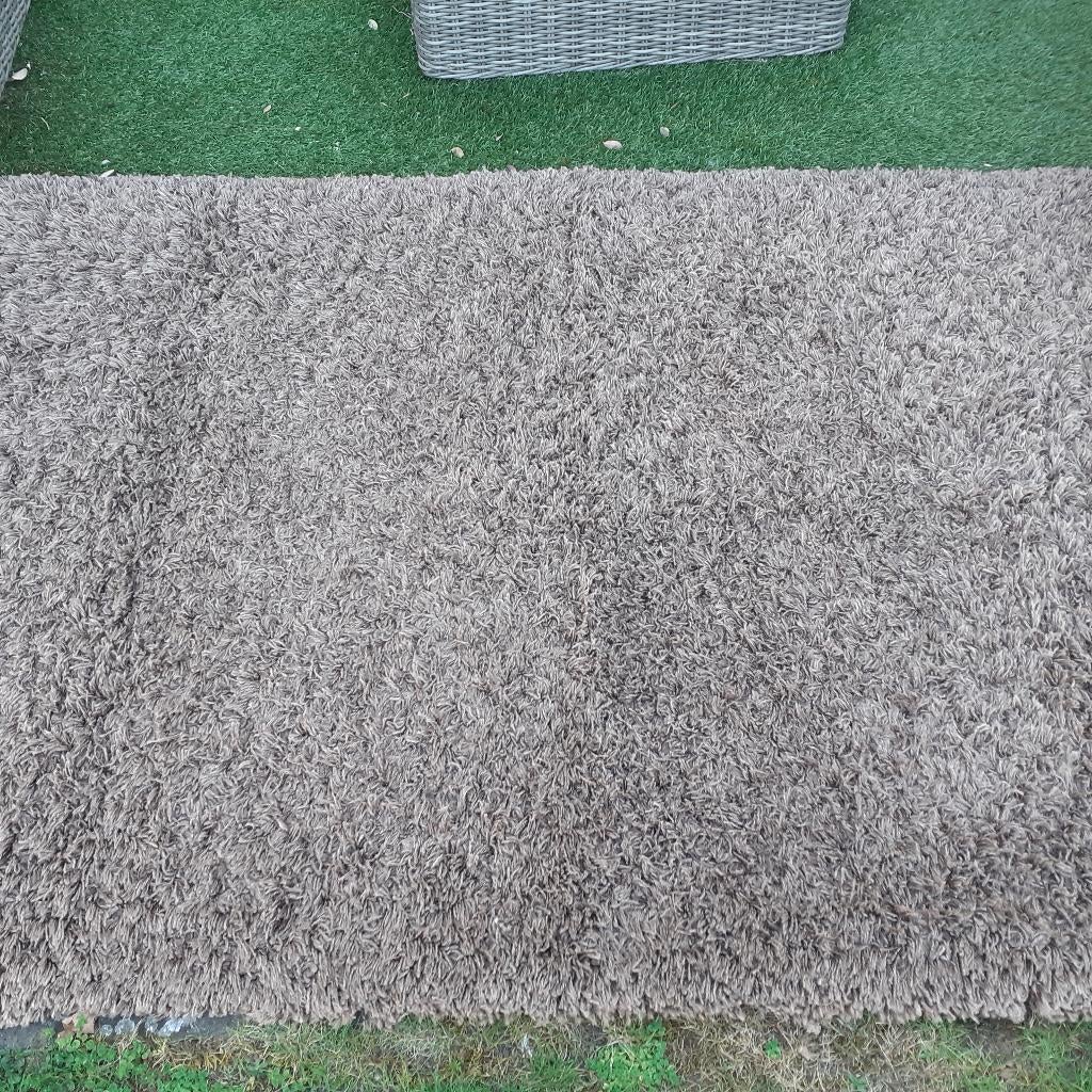 3 hoogpolige tapijtjes, Ophalen, Beige
