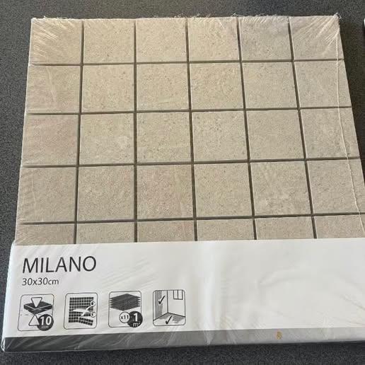 LOT 12 plaques de Mosaïque mur/ sol Milano noir et blanc, Maison & Meubles, Ameublement | Revêtements de sol, Enlèvement, Comme neuf