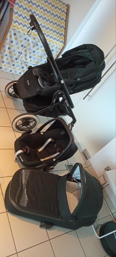 Complete 3-in-1 maxi kinderwagenset  + isofix, Kinderen en Baby's, Zo goed als nieuw, Verstelbare duwstang, Maxi-Cosi, Ophalen