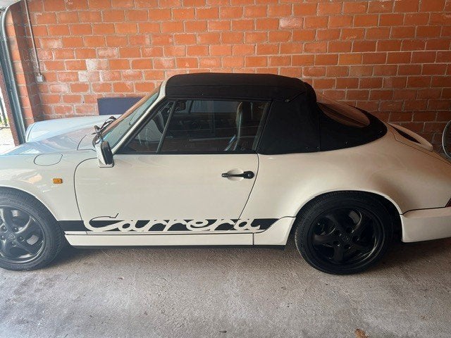 Porsche 964 Carrera 2 Cabriolet, Auto's, Porsche, 4 zetels, Achterwielaandrijving, Zwart, Wit