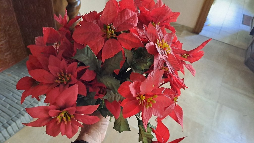 Rode kunstbloemen, Maison & Meubles, Accessoires pour la Maison | Plantes & Fleurs artificielles, Enlèvement