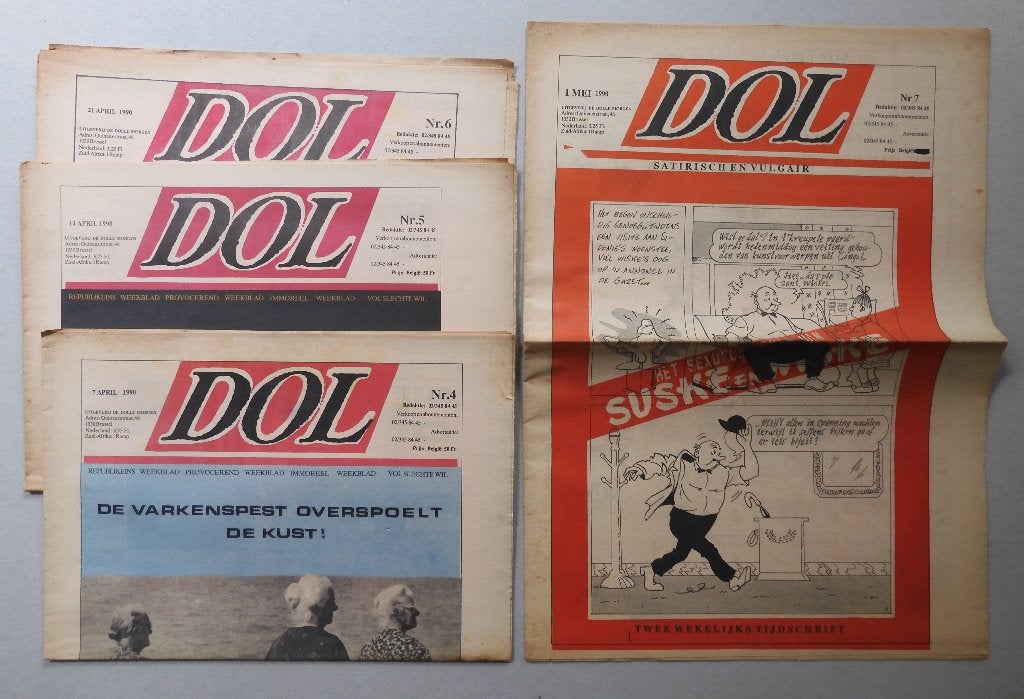 Weekblad DOL nrs 1 t/m 10 Strips volwassenen 1990, Ophalen of Verzenden, 1980 tot heden, Tijdschrift
