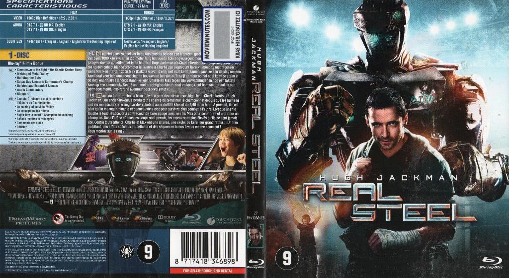real steel (blu-ray) nieuw, Cd's en Dvd's, Blu-ray, Zo goed als nieuw, Science Fiction en Fantasy, Ophalen of Verzenden