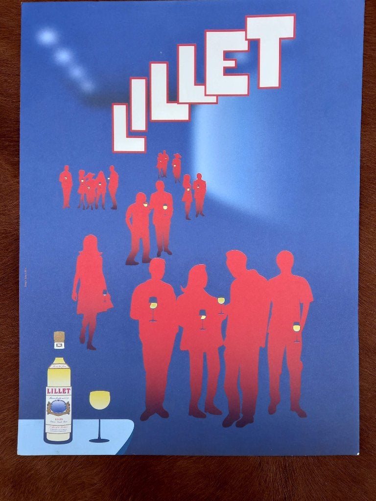 2 vintage karton reclameborden LILLET, Ophalen of Verzenden, Zo goed als nieuw, Reclamebord