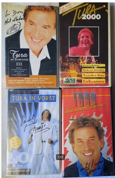 Will Tura - Live Concerten op VHS Origineel + handtekening, Gebruikt, Alle leeftijden, Muziek en Concerten, Ophalen of Verzenden
