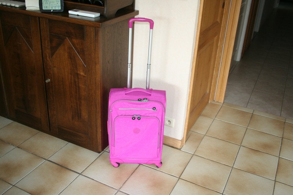 Kipling valies / koffer/trolley 4 wielen, als nieuw + aapje, Ophalen of Verzenden, Zo goed als nieuw, Uitschuifbare handgreep