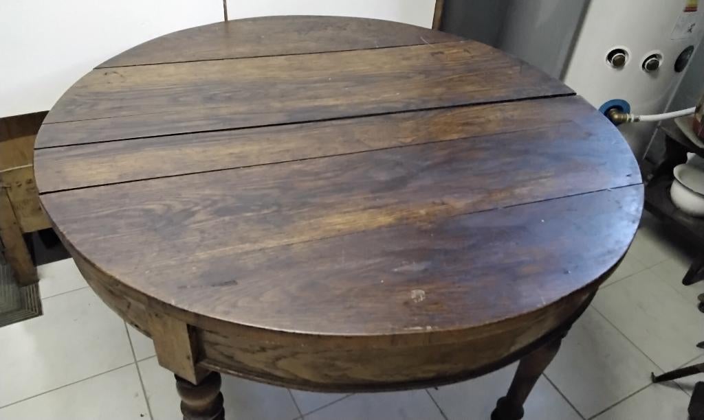 ANCIENNE TABLE EN CHENE, Antiquités & Art, Antiquités | Meubles | Tables, Enlèvement