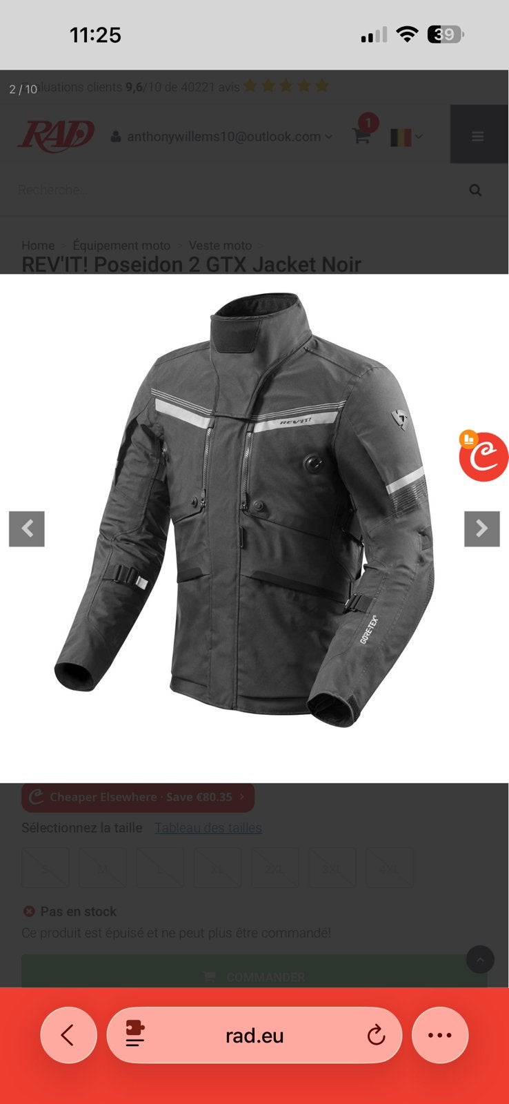 Rev'it Poseidon GTX 2 set, Motoren, Ophalen, Overall