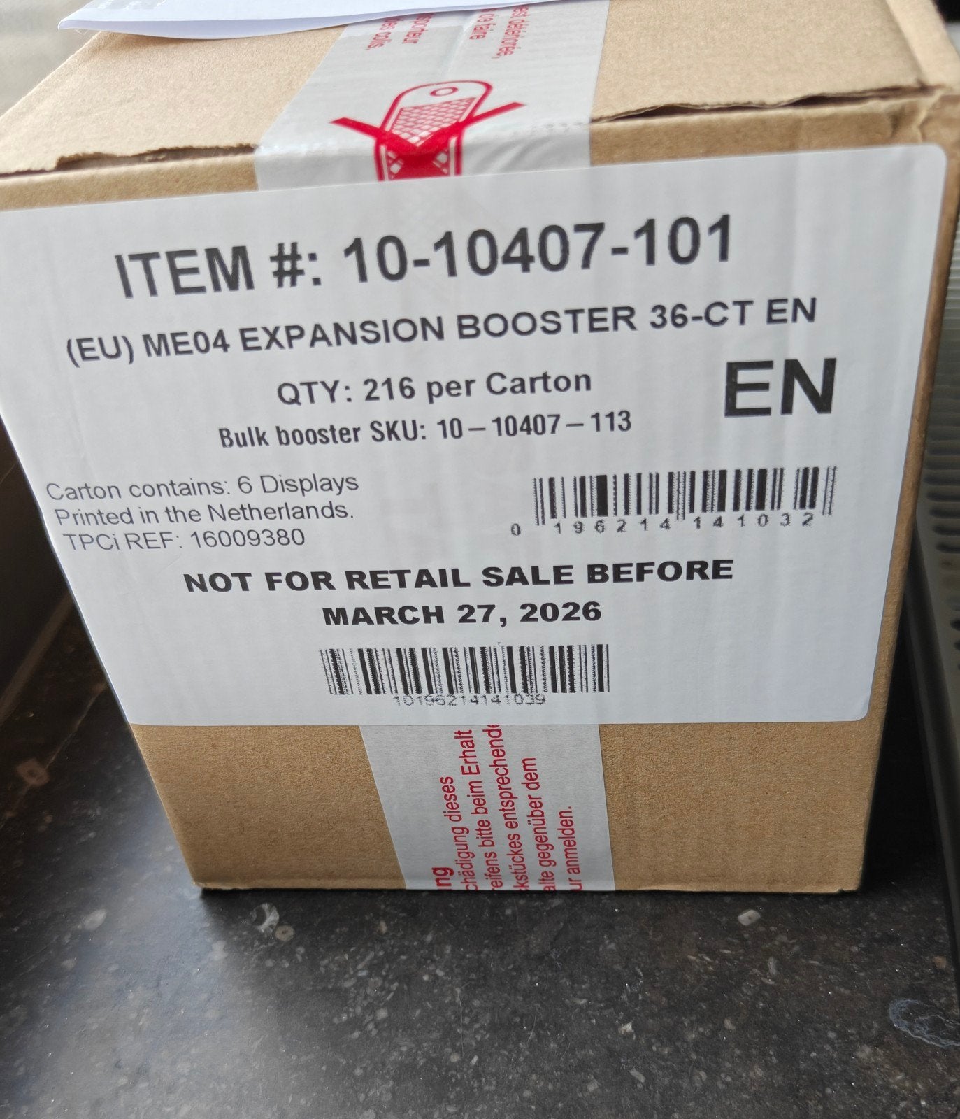 Pokémon: Mega Evolution - Chaos Rising Booster SEALED CASE, Ophalen of Verzenden, Booster