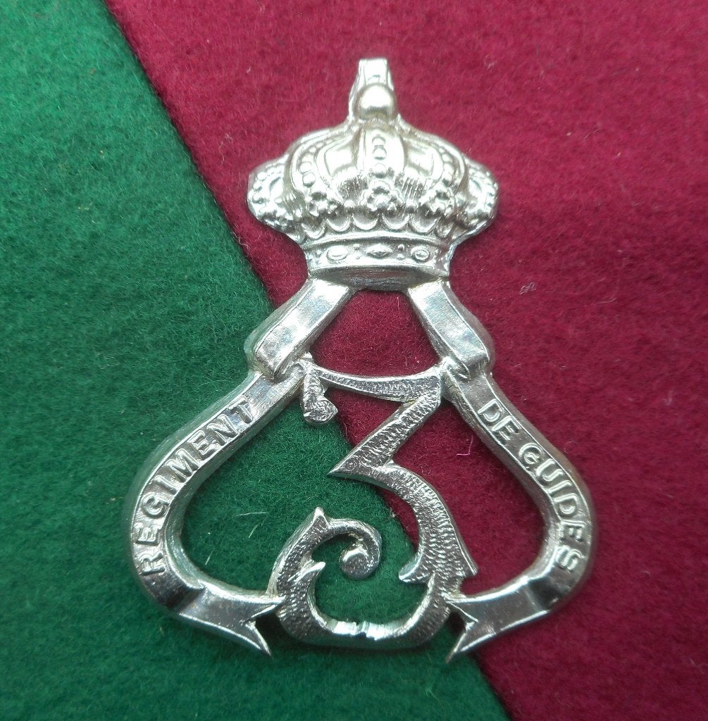 ARMEE BELGE - 3EME REGIMENT DE GUIDES - FANION, Envoi, Armée de terre, Emblème ou Badge