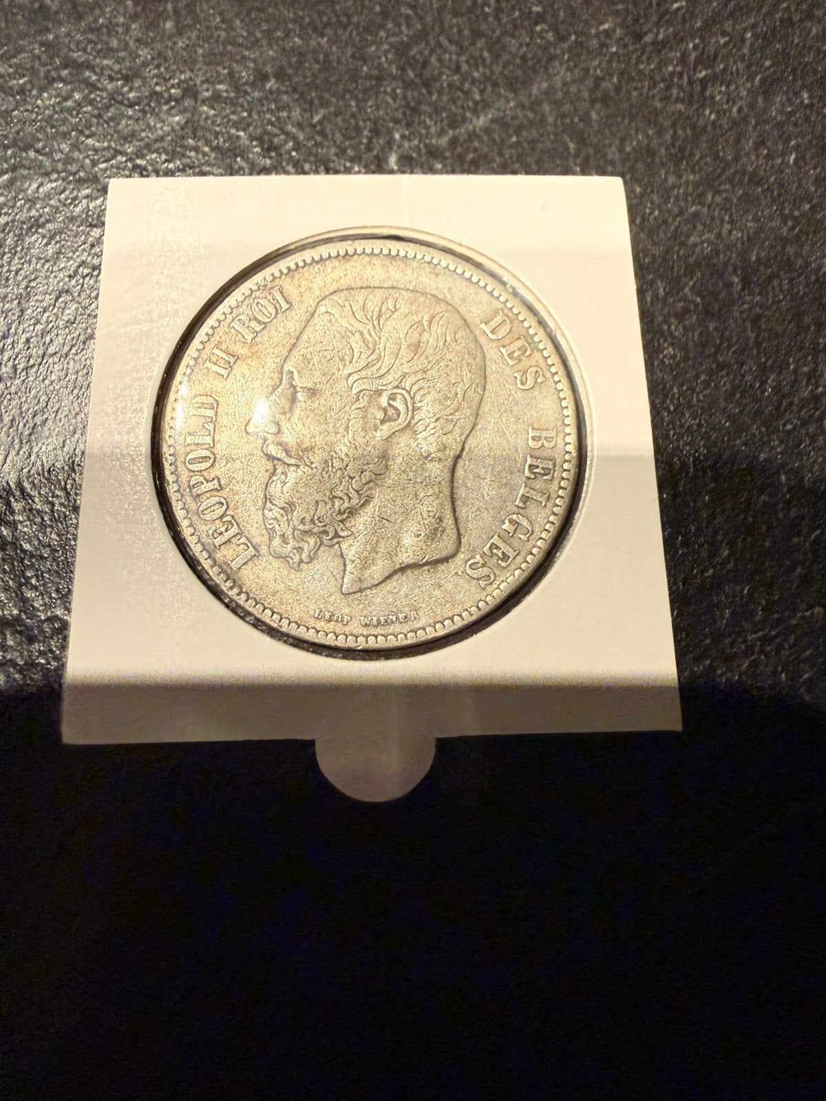 Belgische munt Leopold II -1872, Postzegels en Munten, Verzenden, Zilver, Losse munt, Zilver