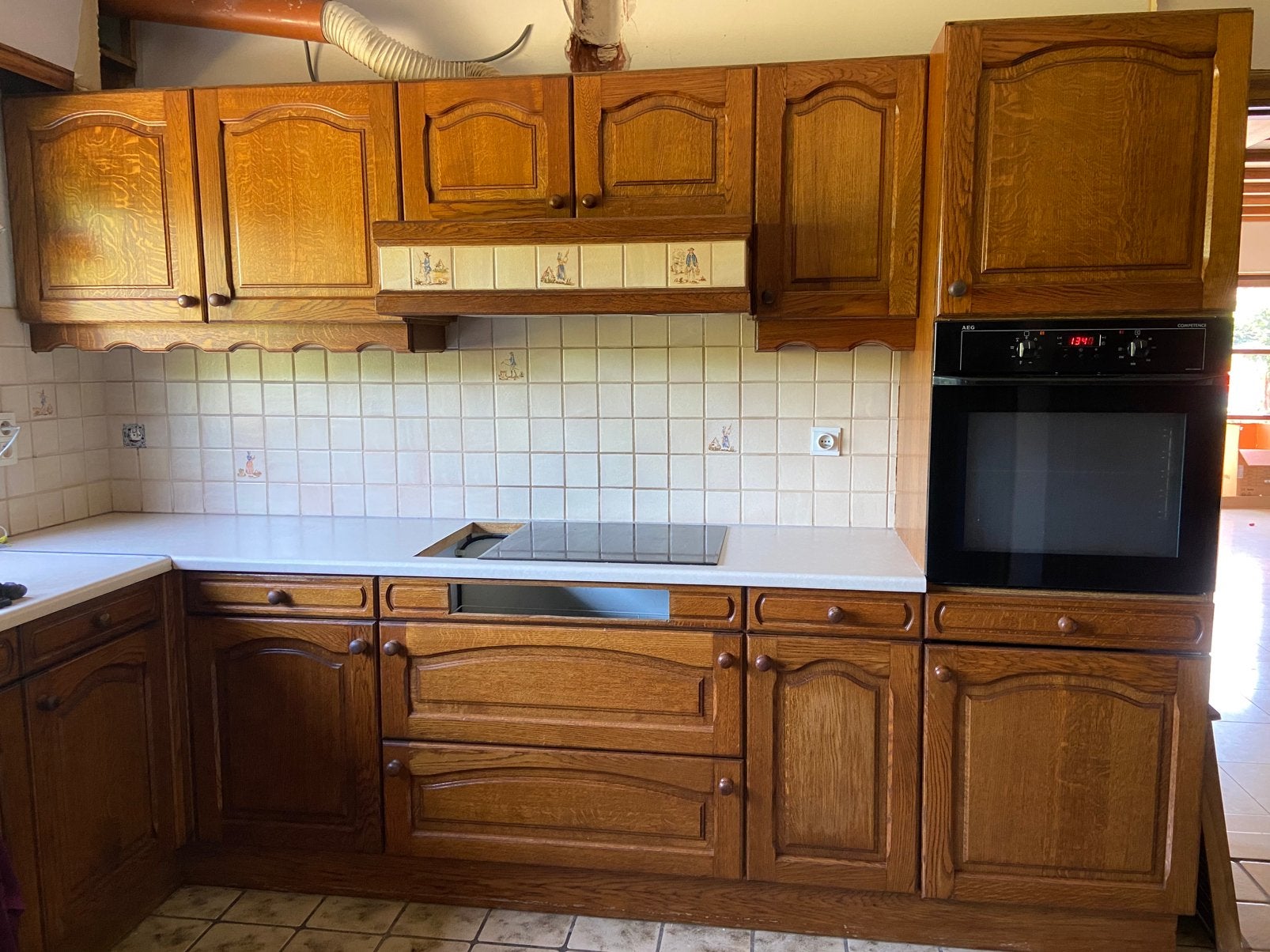 Oak kitchen 1977 GRATUIT, Enlèvement, Utilisé, Cuisine d'angle
