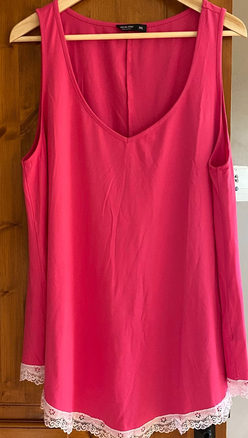 Top rose pour femme taille 3XL, Envoi, Porté, Rose, Chemise ou Top