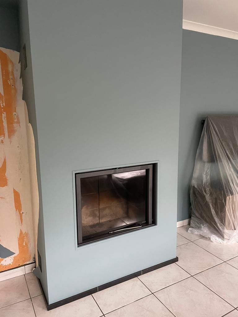 Inbouwhaard met hout, Ophalen, Gebruikt, Inbouwhaard