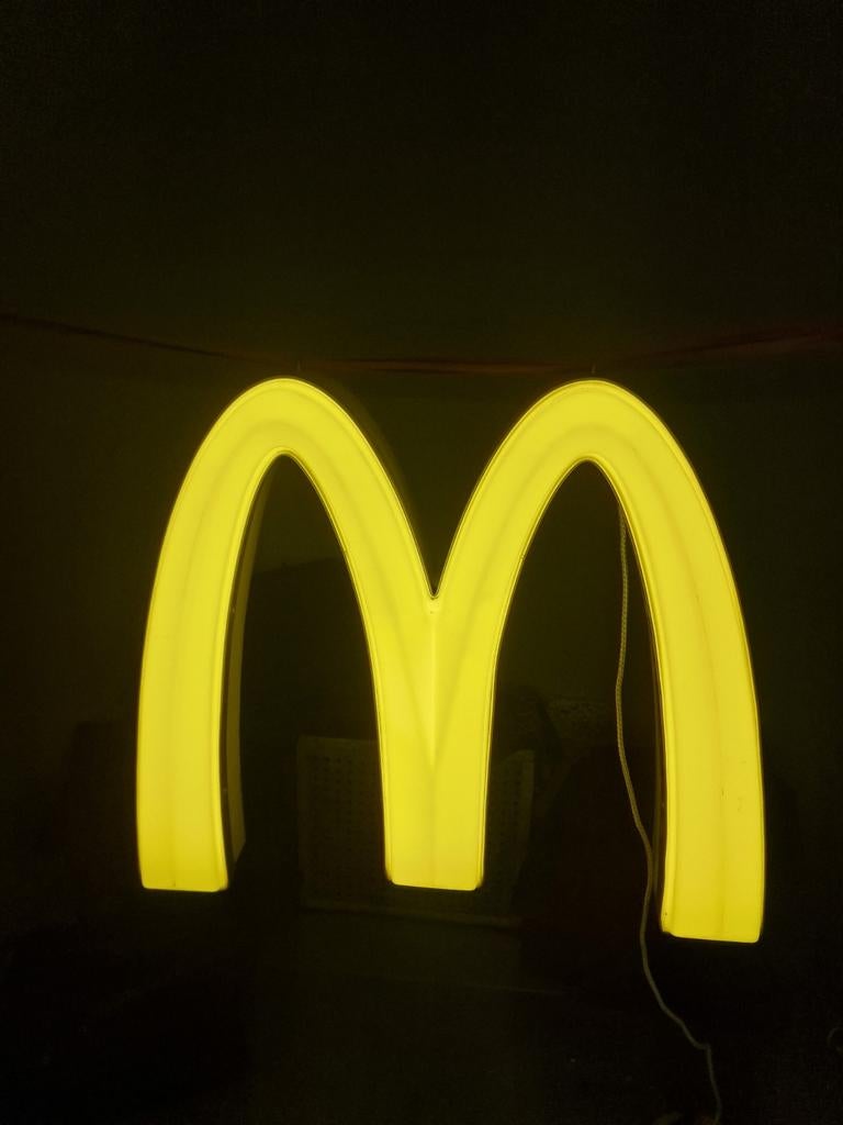 M van McDonald's, Verzamelen, Merken en Reclamevoorwerpen, Ophalen, Gebruikt, Lichtbak of (neon) lamp