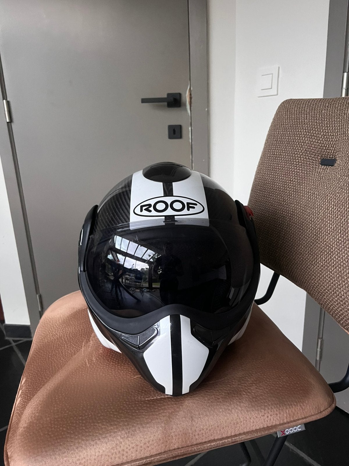 roof boxxer carbon 2 wit, Motoren, Kleding | Motorhelmen, Ophalen, S
