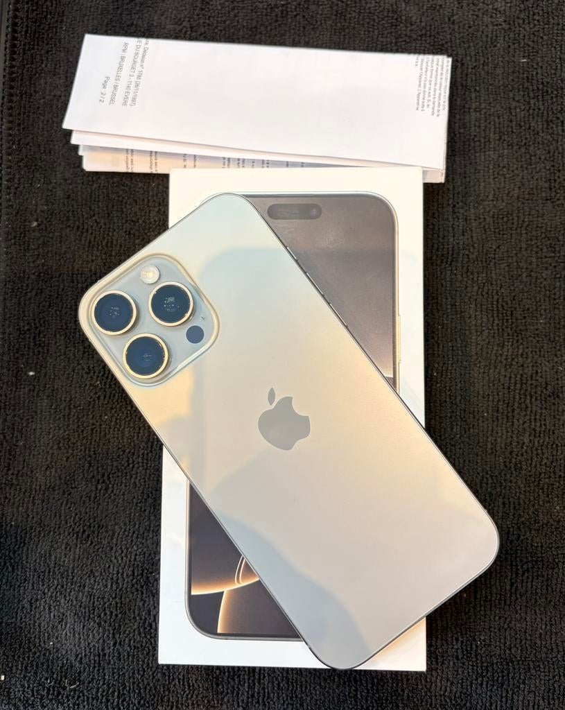 iPhone 16 Pro Max naturel titanium 256gb, Télécoms, Téléphonie mobile | Apple iPhone, 256 GB, 94 %, IPhone 16 Pro Max, Comme neuf