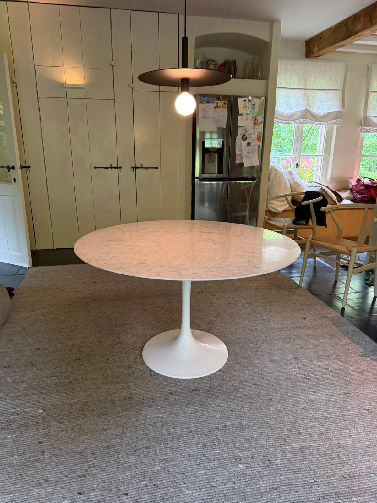 Marmeren Tulip Table, Ophalen, Overige materialen, Gebruikt, 100 tot 150 cm