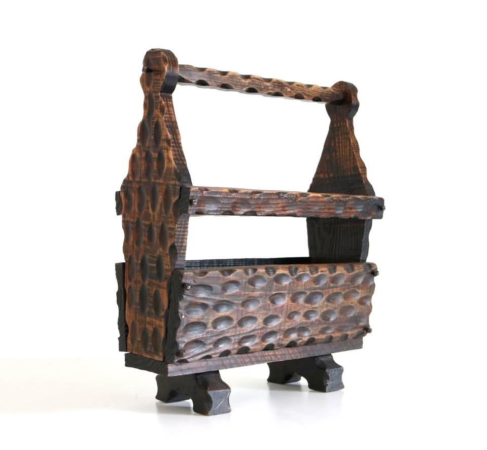 Spaanse Brutalist krantenbak - Vintage Magazine Holder, Ophalen of Verzenden, Zo goed als nieuw