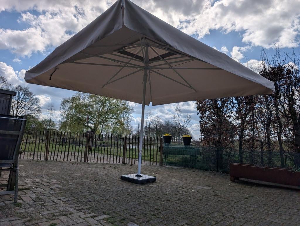 Parasol, 3x3 of 4x4, Horeca-Prof kwaliteit parrasol, Tuin en Terras, Overige Tuin en Terras, Ophalen of Verzenden