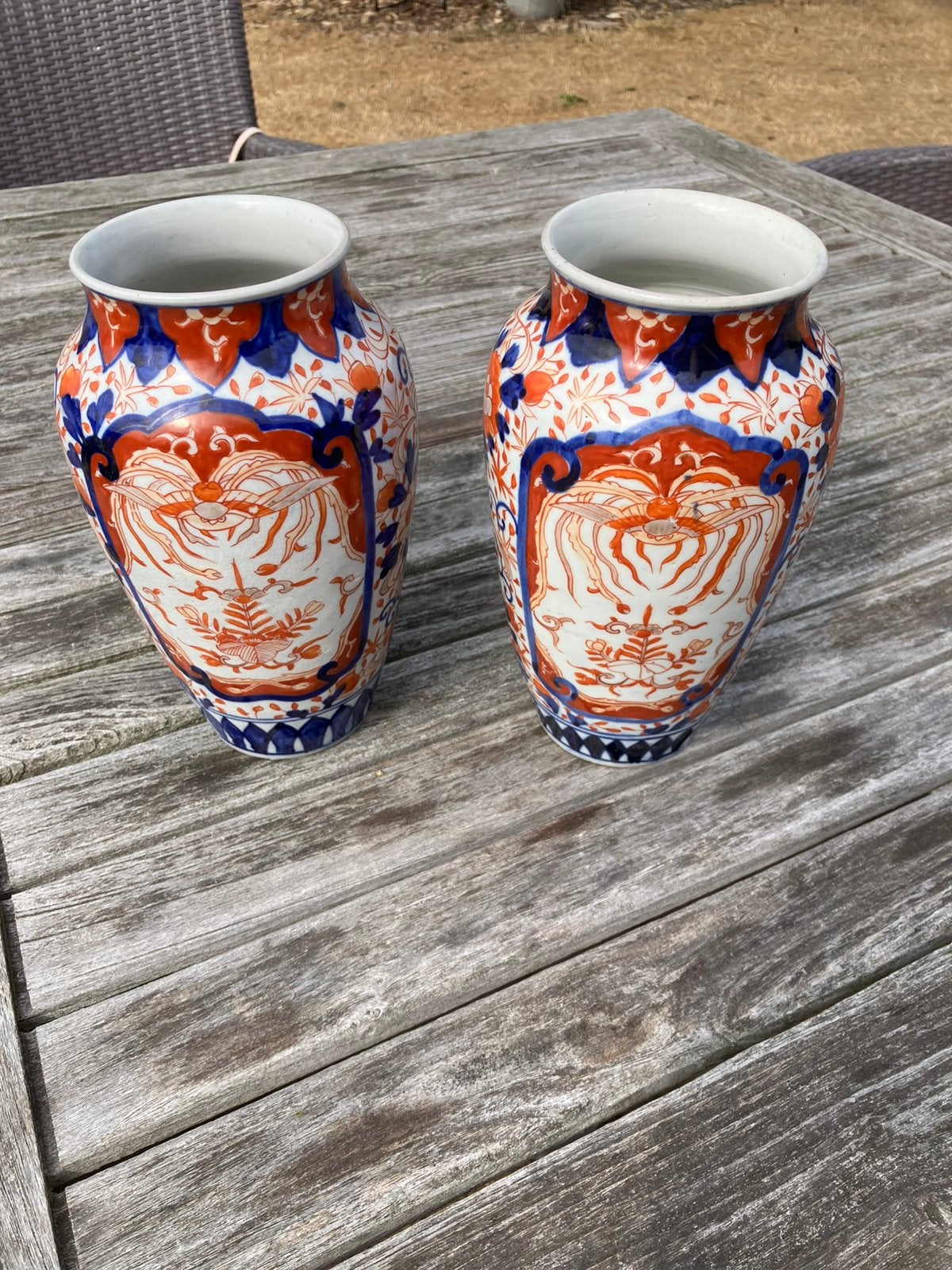 Paar antieke imari chinese vazen zeer oud perfecte staat, Antiek en Kunst, Ophalen of Verzenden