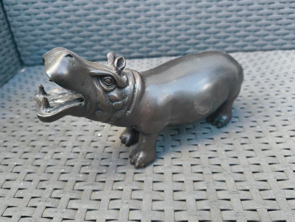 Bronzen Nijlpaard (1,1 kg), Ophalen, Zo goed als nieuw, Dier