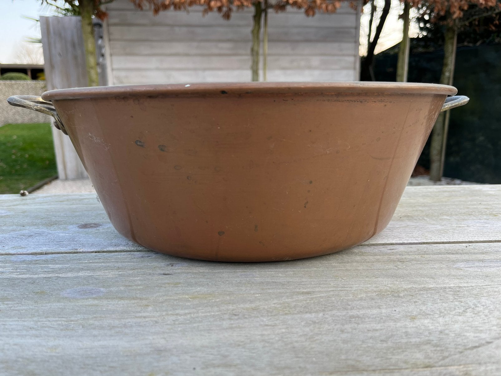 Bol en cuivre, Jardin & Terrasse, Pots de fleurs, Enlèvement, Comme neuf