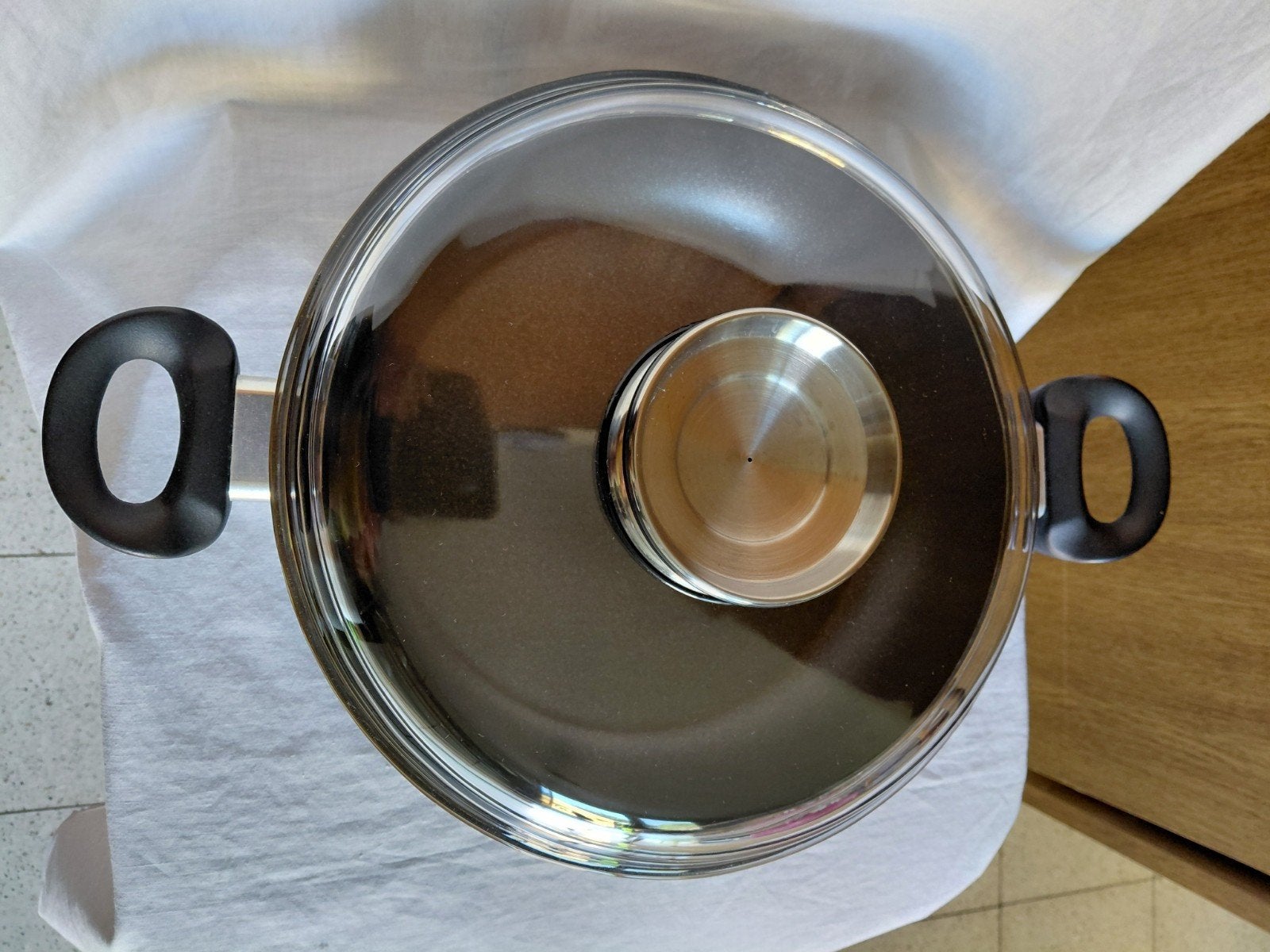 Pyrex koekenpan met deksel 28 cm, Met deksel, Ophalen of Verzenden, Sauteerpan