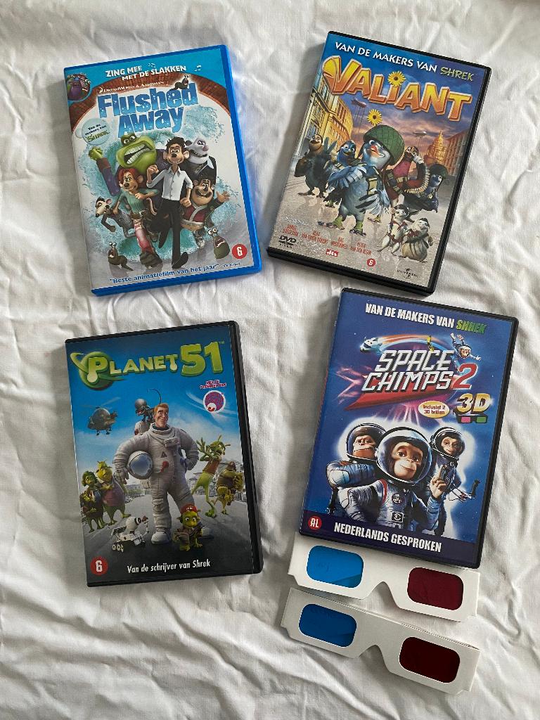 Animatie DVD-pakket: Flushed Away, Space Chimps 2 & meer, Cd's en Dvd's, Dvd's | Tekenfilms en Animatie, Ophalen, Tekenfilm, Overige soorten