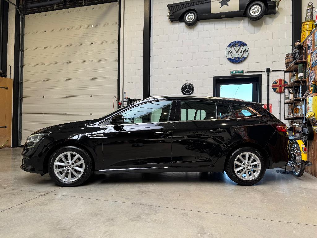 RENAULT MEGANE 1.3 TCE - AUTOMAAT - 140 PK - TOPSTAAT -, Leder en Stof, Zwart, Bedrijf, 5 deurs