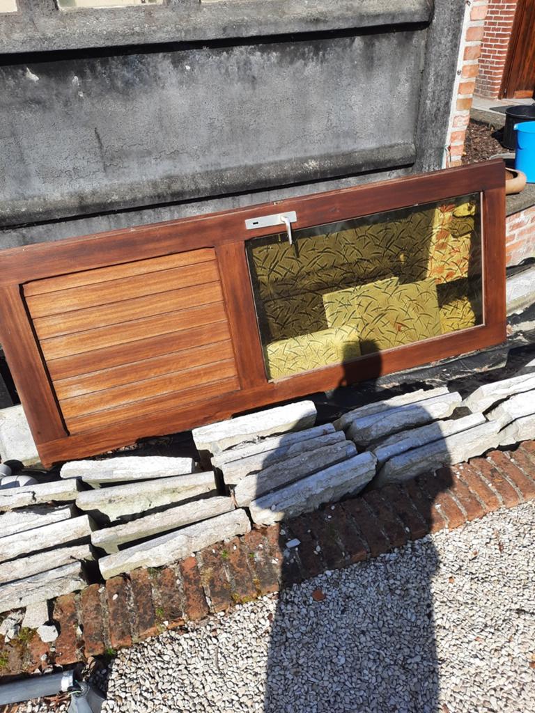 Deur met glas . GRATIS. Geen afkasting ., Doe-het-zelf en Bouw, Deuren en Vliegenramen, Ophalen, Glas