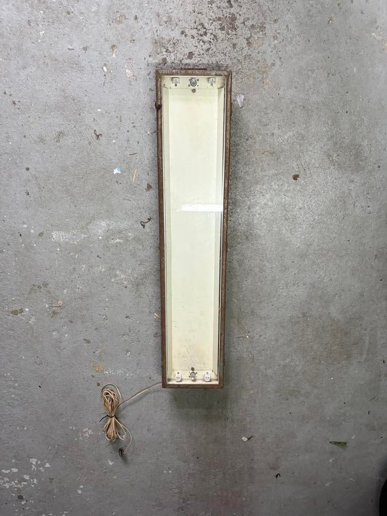 Industriële lichtbak lamp, Huis en Inrichting, Lampen | Wandlampen, Ophalen, Gebruikt, Metaal