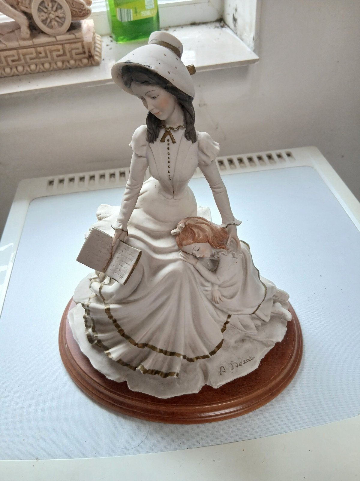 Prachtig Vintage A. Belcari Beeld – Moeder en Kind (Capodimo, Ophalen, Beeld, Vrouw